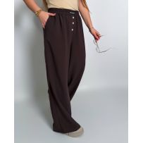 Стильні жіночі брюки шоколад №597774