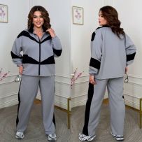 Костюм сірий+чорний №597959