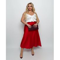 Спідниця з королівського атласу червона №597968