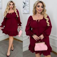 Легка сукня у стилі «бохо» бордо №597980