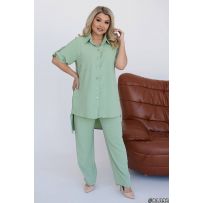 Весняно-літній костюм фісташка №597997