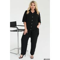 Весняно-літній костюм чорний №597998