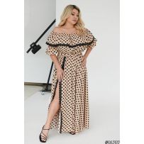 Сукня в горох бежеве №598006