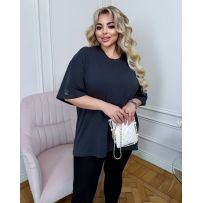 Крутезна оверсайз футболка графіт №598044