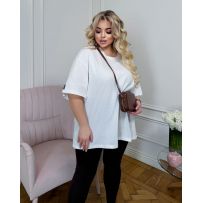 Крутезна оверсайз футболка біла №598045