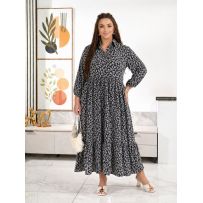 Сукня чорна в квітку №598063