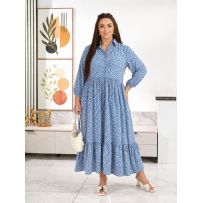Сукня блакитна в квітку №598065
