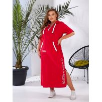 Сукня у спортивному стилі червона №598133