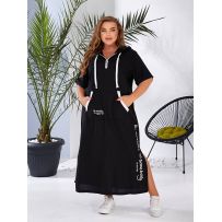 Сукня у спортивному стилі чорна №598136