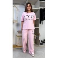 Стильний костюм рожевий №598449