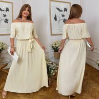 Сукня з спідницею жовта №598904