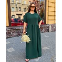 Сукня довга у стилі бохо темно-зелена №599192
