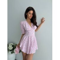 Сукня-комбінезон метелики рожевий №599577