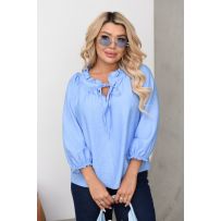 Легка та ніжна блуза блакитна №599601