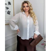 Трендова сорочка біла №599740