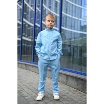 Стильний костюм зі льна блакитний №599895