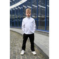 Стильний костюм зі льна білий+чорний №599897