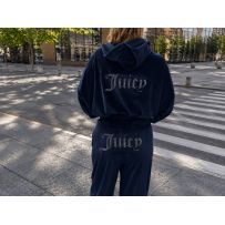 Костюм з велюру синій №601069