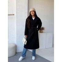 Дуже стильне пальто чорне №601196