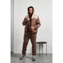 Костюм чоловічий трійка капучино №601246