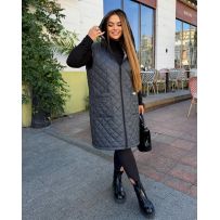Жилетка подовжена чорна №601266