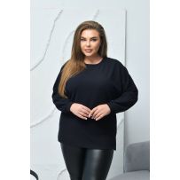 Туніка чорна з рукавами типу «летюча миша» №601313