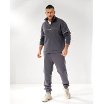 Чоловічий графіт костюм з тринитки на флісі №601379