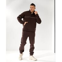 Чоловічий шоколад костюм з тринитки на флісі №601380