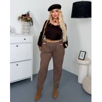 Брюки baggy вельвет мокко №601477