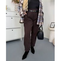 Брюки baggy вельвет шоколад №601480