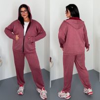 Костюм з капюшоном бордо №601758