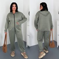Костюм з капюшоном оливка №601760