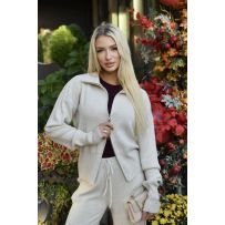 Стильний теплий костюм світло бежевий №601874