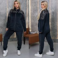 Смарагдовий велюровий костюм +паетка на велюрі №601896