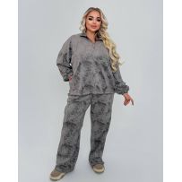 Стильний теплий спортивний костюм із велюру-мармуру №601903
