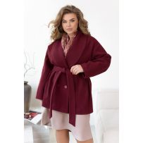 Пальто бордо №601909