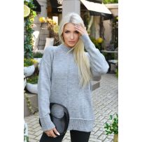 Стильний oversize светр сірий №602142