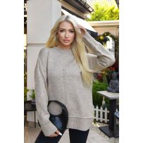 Стильний oversize светр бежевий №602143