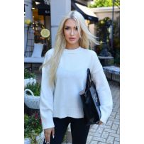 Базовий светр оверсайз молочний №602146