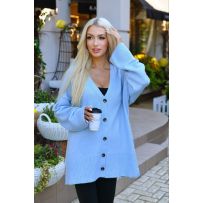 Кардиган в стилі oversize  блакитний №602151