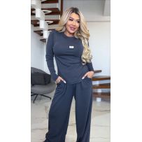 Костюм графіт  джерсі з начісом №602285