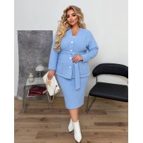 Костюм -двійка альпака блакитний №602462